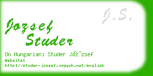 jozsef studer business card